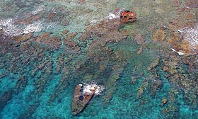 Останки затонувших кораблей, банка Чинчорро, Карибское море