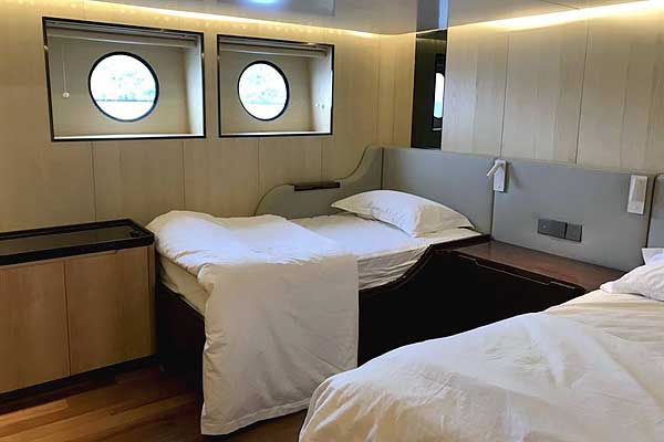 Каюта Twin на нижней палубе яхты Black Pearl