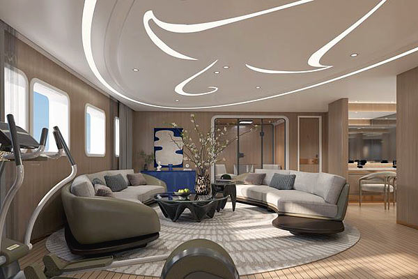 Яхта Blue Pearl - солон.