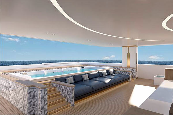 Яхта Blue Pearl - джакузи.