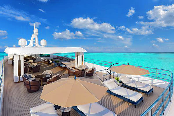 Яхта Blue Pearl - сан-дек.