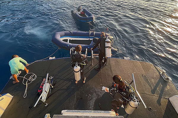 Дайв-платформа на яхте Dive Race X