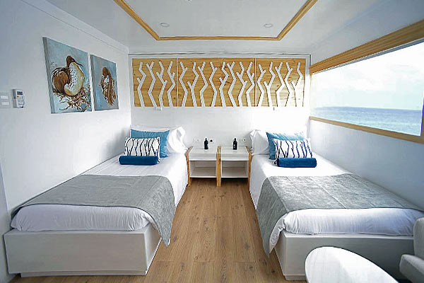 Каюта класса Twin Suite на яхте Galapagos Sea Star Journey