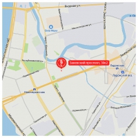 Map of directions to the Safari-tour office in St. Petersburg