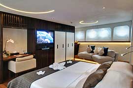 Каюта Master Suite на яхте Pelagian Каюта Master Suite на яхте Pelagian