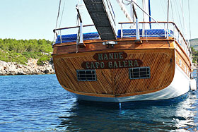Яхта Hande, дайвинг на Сардинии (Италия)
