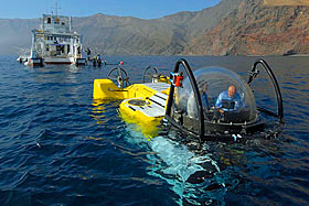 Субмарина DeepSee на яхте Argo